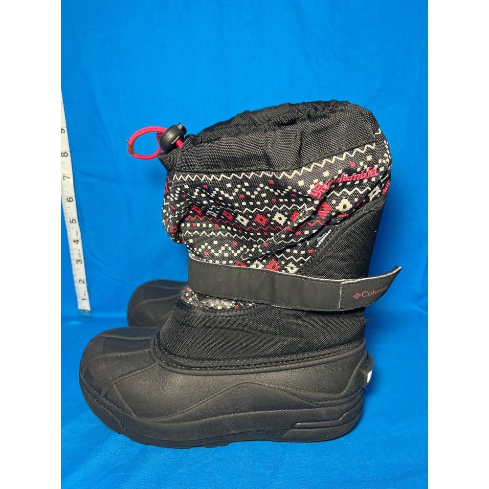 Columbia Girls Black Pink Waterproof Liner Snow Boots Sz 2